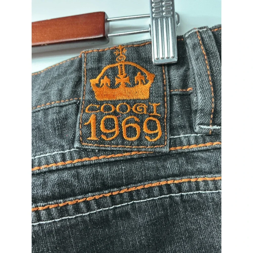 Coogi‎ Jeans Men's 36x34 Black Embroidered Y2K Baggy Streetwear Vintage Hip Hop